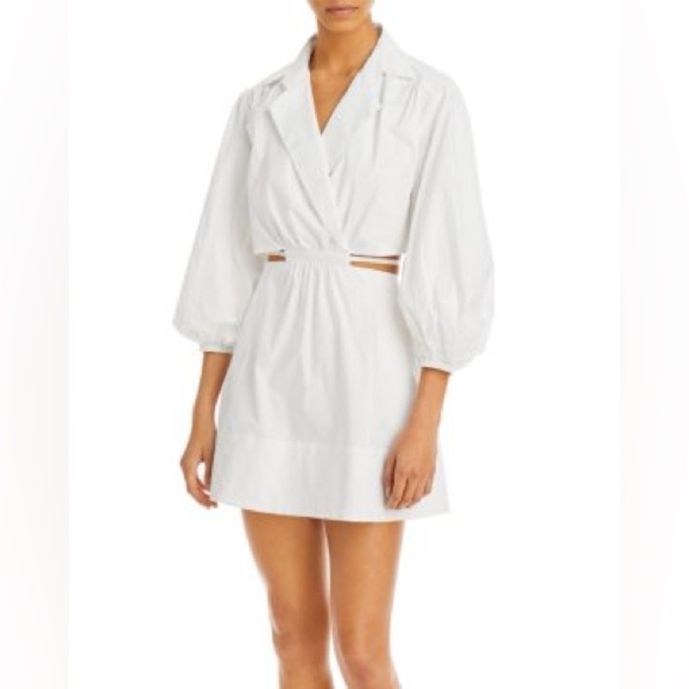 Bardot Arden Mini Poplin Dress Orchid white Size 10/XL